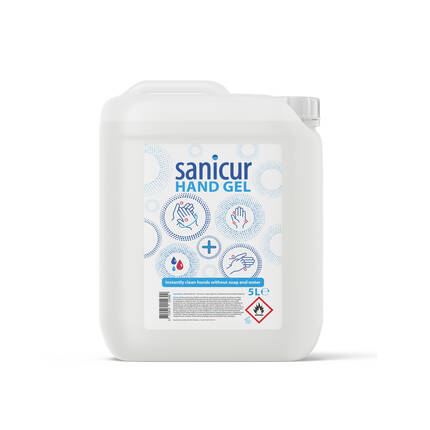 Sanicur can 5 liter<br><span class='title2'>desinfecterende handgel in can</span>