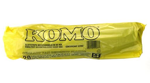 Afvalzak LDPE komo vuilniszak<br><span class='title2'>vuilniszak komo</span>